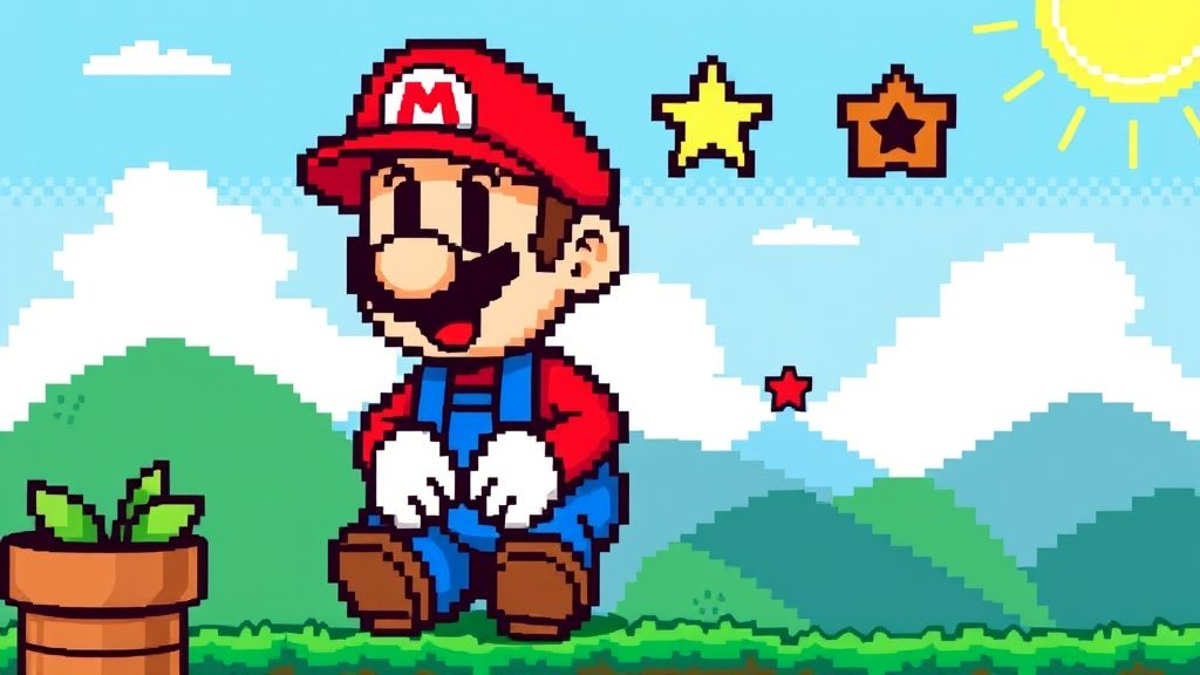 pixel art Mario