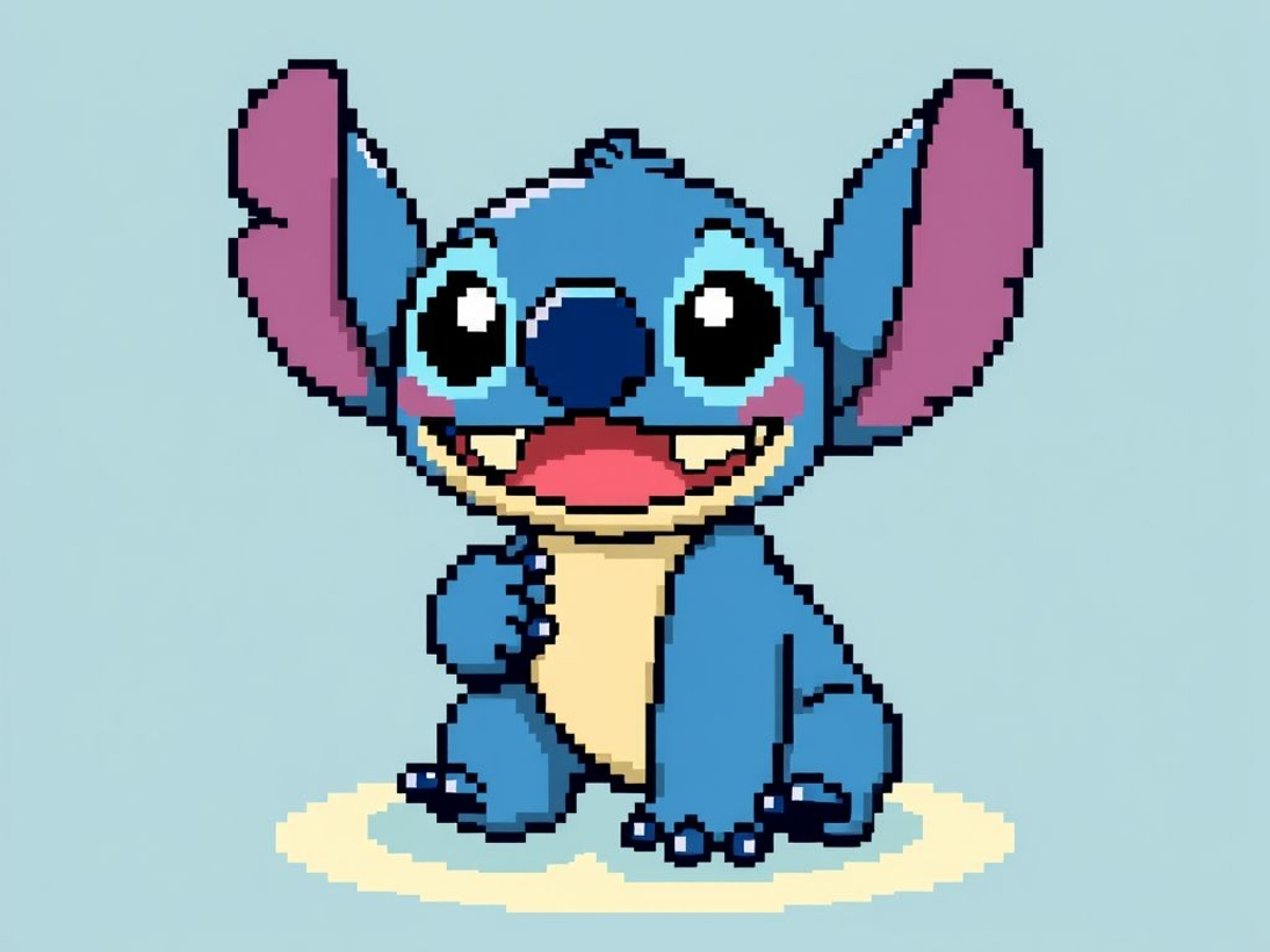 pixel art Stitch