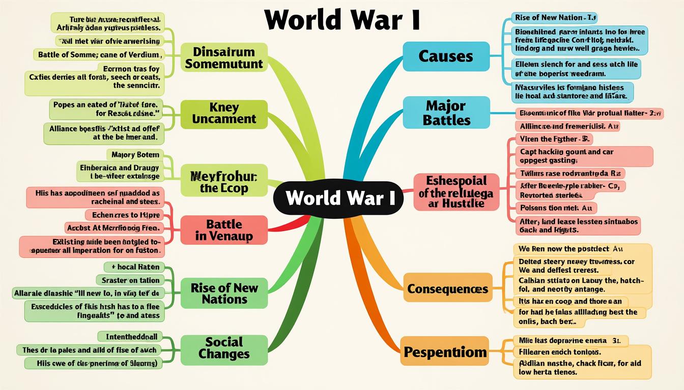 découvrez comment une carte mentale sur la première guerre mondiale peut optimiser vos révisions : explications, conseils pratiques et méthode efficace pour mémoriser les événements majeurs du conflit.