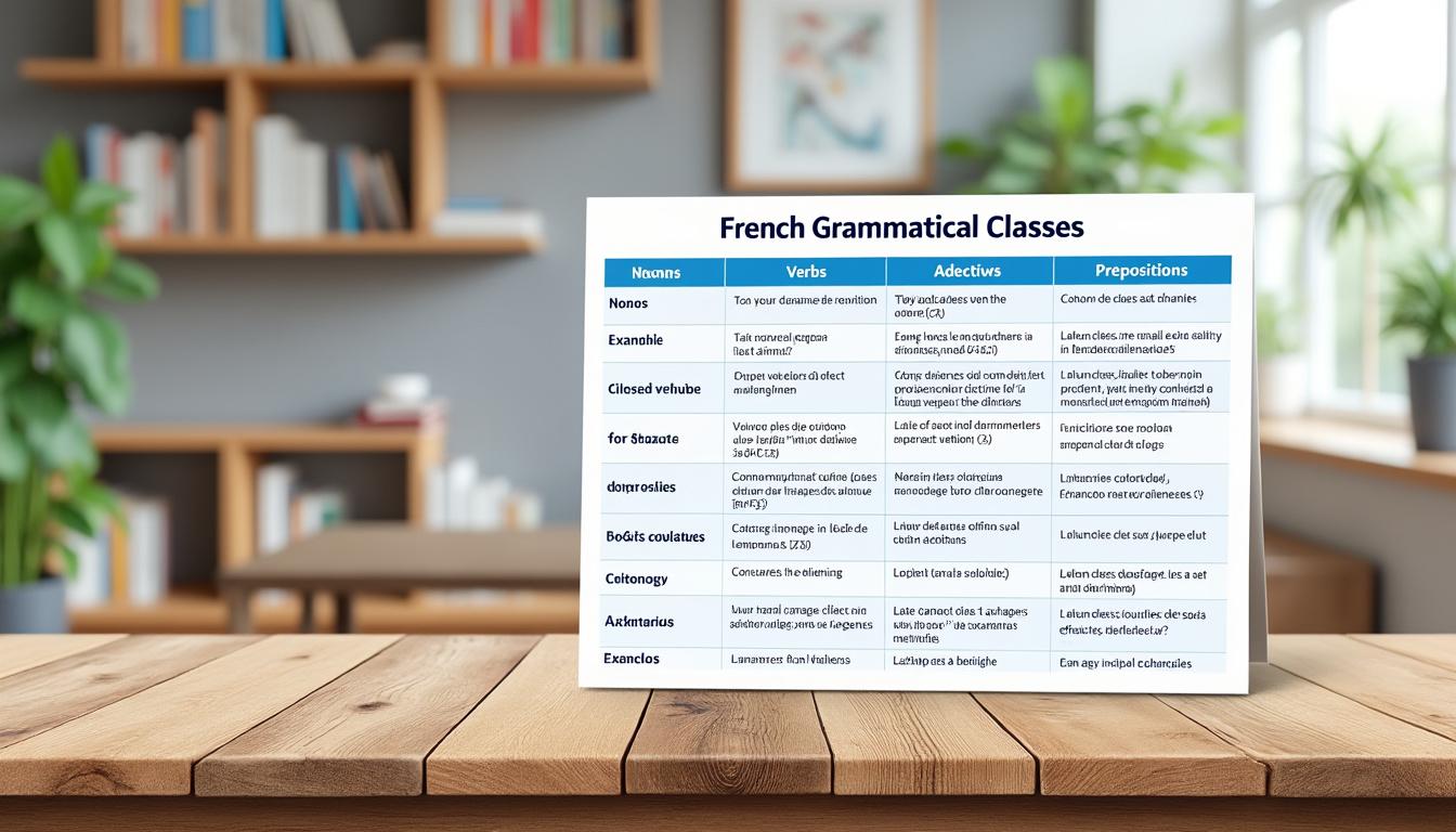 découvrez comment l'utilisation de tableaux des classes grammaticales facilite l'apprentissage du français, améliore la compréhension des élèves et optimise l'enseignement dans les classes modernes.