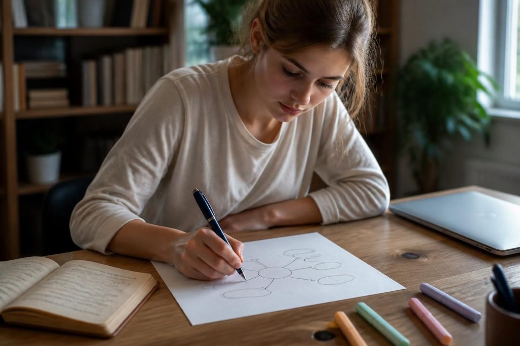 découvrez comment créer une carte mentale efficace pour la relecture et la dictée, un outil puissant qui stimule votre mémoire et améliore votre apprentissage.
