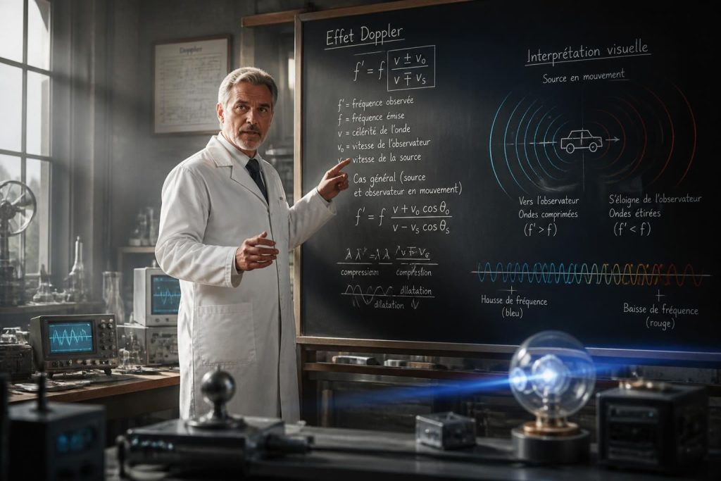 découvrez les mystères de l'effet doppler avec une explication claire de sa formule et une interprétation visuelle pour mieux comprendre ce phénomène scientifique captivant.