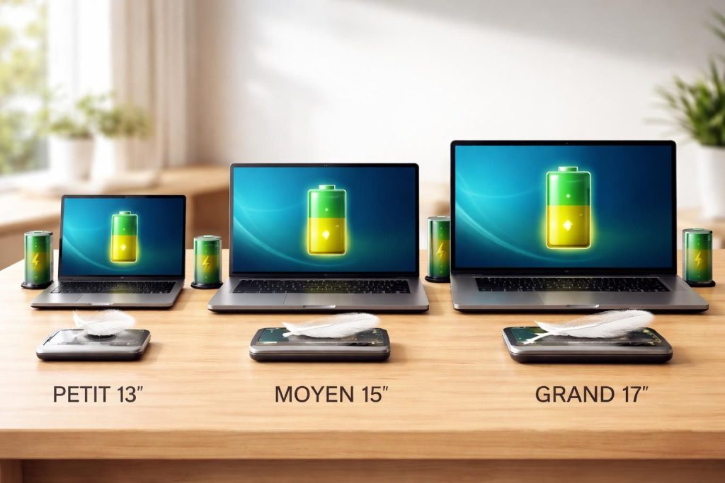 découvrez comment la taille de votre pc influence son autonomie et son poids, et choisissez l'ordinateur portable qui convient le mieux à vos besoins.