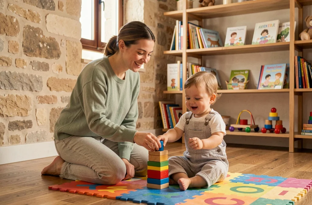 Baby-sitter spécialiste petite enfance avec un jeune enfant à Aix-en-Provence