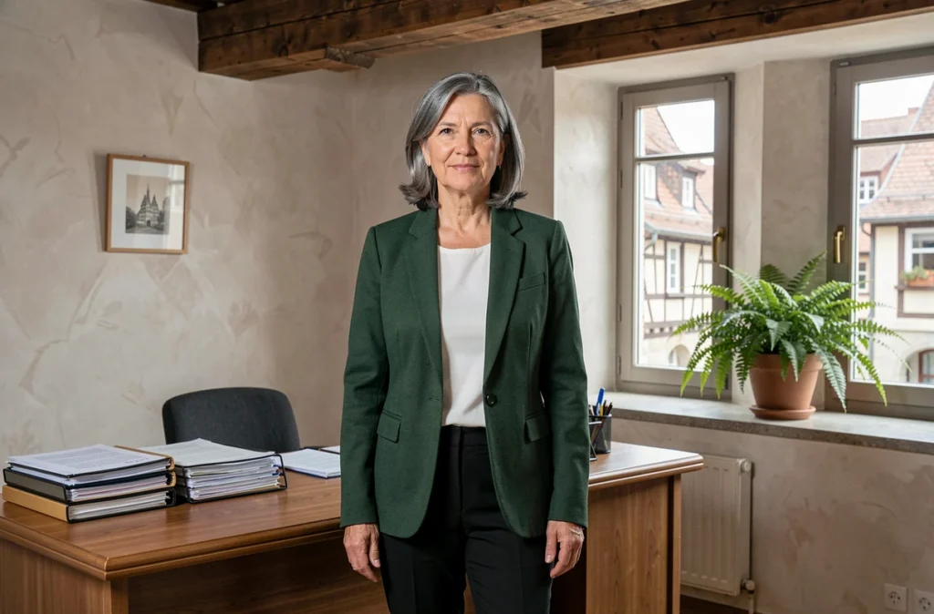 Madeleine Heitz, psychologue-psychothérapeute dans son cabinet professionnel à Colmar avec décor alsacien
